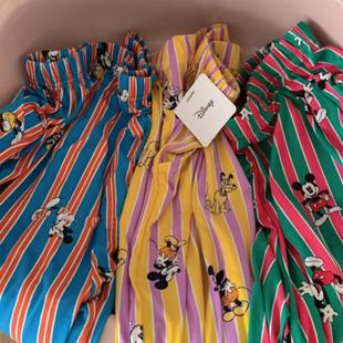 Exclusive type韦雪同款可爱减龄米老鼠柔软莫代尔棉睡衣家居裤女