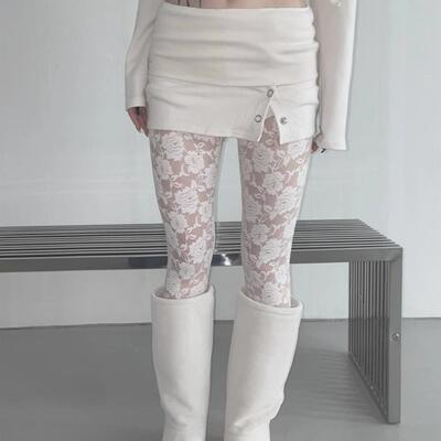 侧按扣设计短裙包臀防走光裙裤