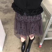 Exclusive 小众设计甜美网纱波点松紧腰蛋糕花苞蓬蓬半身裙 type