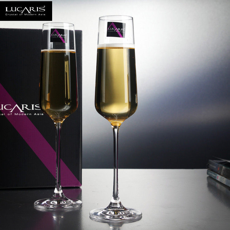 进口泰国lucaris无铅水晶笛形香槟杯 高脚酒杯 红酒杯 气泡酒杯