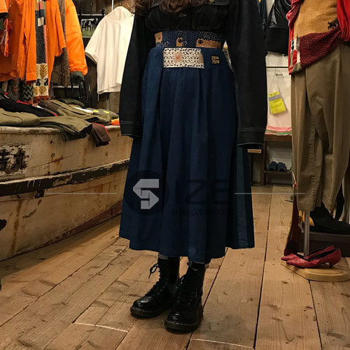 KAPITAL Japan K1809SK077 American Retro GOGO Aizen Denim dress 18AWin the Women's clothing/Boutique , Skirts  category - from Buy2taobao.com to provide professional Taobao agent buy service