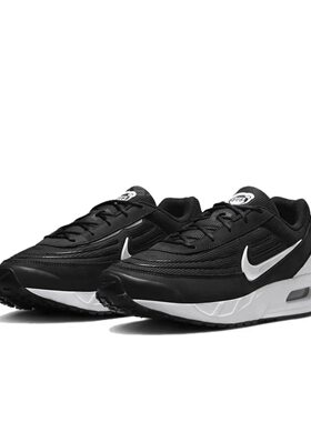 Nike AIR MAX舒适织物皮革耐磨透气低帮跑步鞋男款黑色FV1302-003