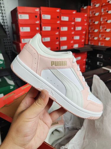 PUMA彪马 樱花粉低帮系带女款休闲鞋拼色复古板鞋380747-28