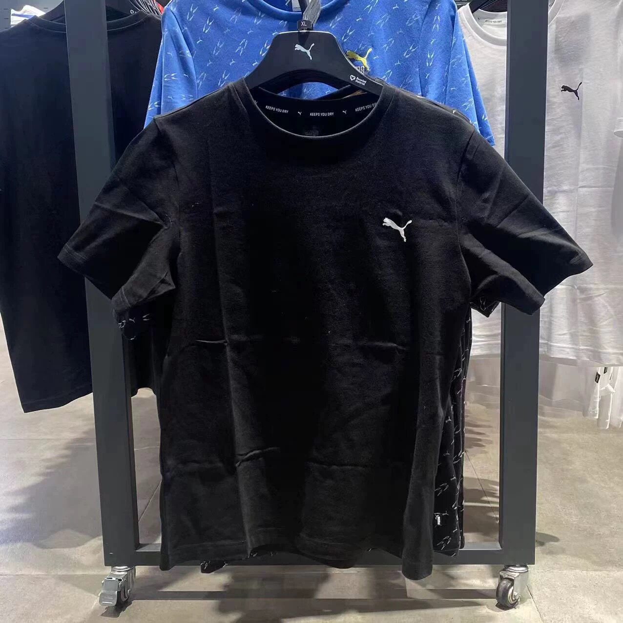 彪马/PUMA 情侣舒适运动黑运动T恤