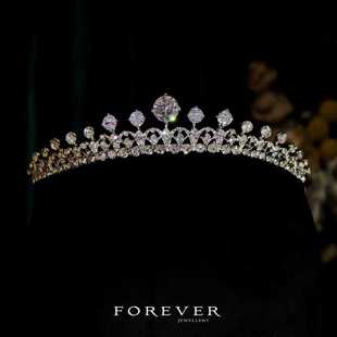 日韩小清新皇冠发饰合金水钻生日公主皇冠头饰演出晚宴婚礼服配饰