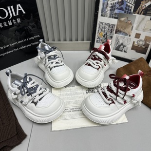 新款 女鞋 真皮厚底增高小白鞋 爆款 女百搭休闲运动板鞋 2026春季