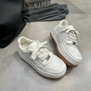 新款 脏脏鞋 真皮厚底增高小白鞋 爆款 女 女百搭休闲运动板鞋 2026春季