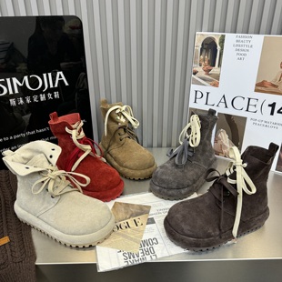 马丁靴女鞋 磨砂皮真皮厚底增高女百搭休闲短靴爆款 潮 新款 2026春季