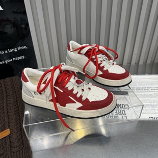 新款 女鞋 真皮水钻厚底增高小白鞋 爆款 女百搭休闲运动板鞋 2026春季