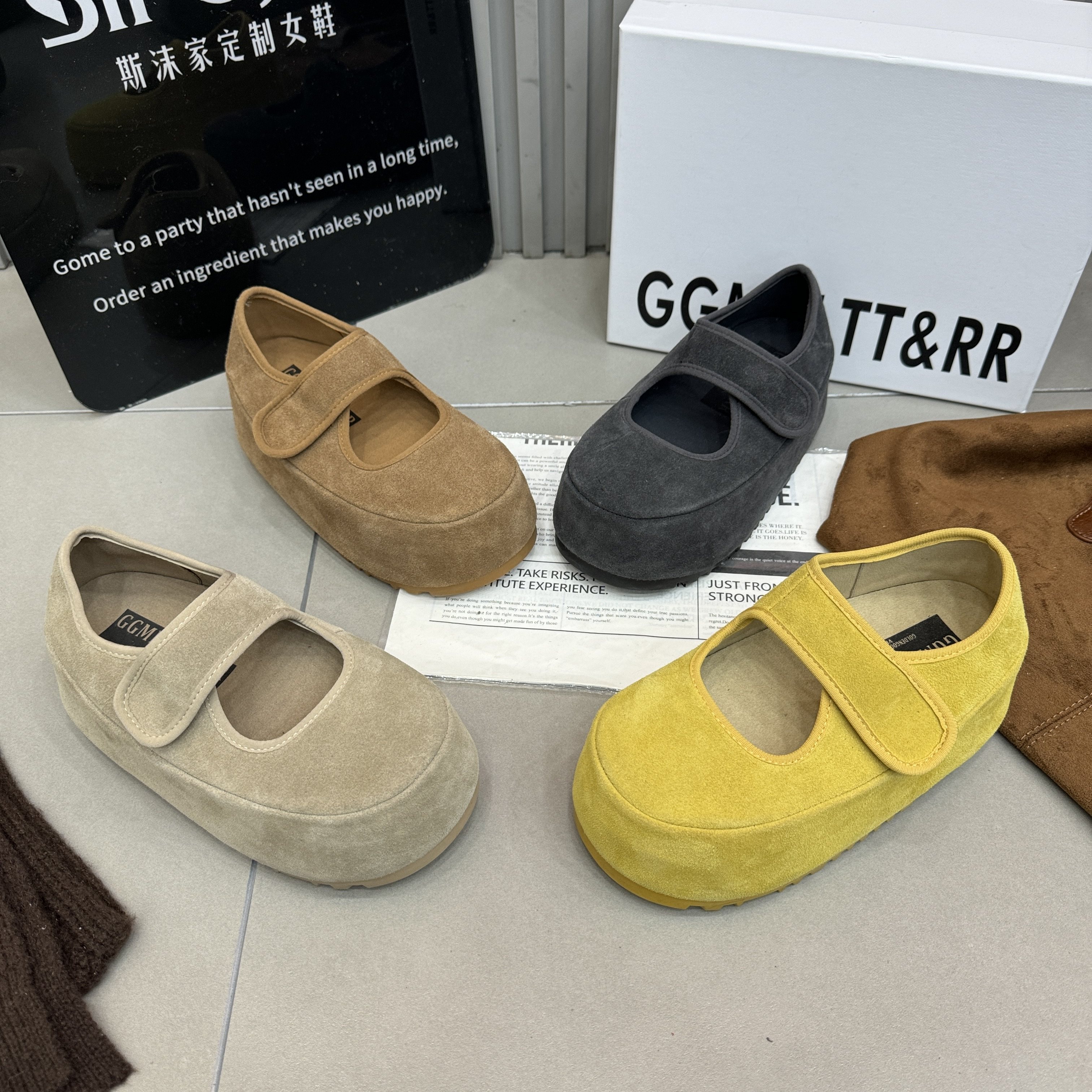 TTRR2026春季新款磨砂真皮魔术贴厚底内增高百搭休闲女鞋勃肯鞋,女鞋,勃肯鞋/软木鞋,淘宝优惠券,粉丝福利购,淘宝优惠卷