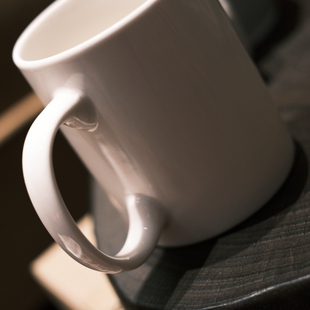 【奶油风】创意白色简约陶瓷马克杯家用喝水杯ins咖啡杯牛奶杯