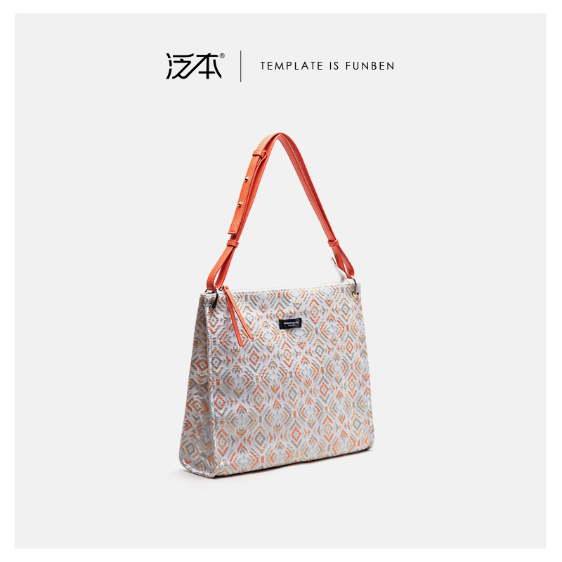 泛本funben原创几何提花托特包