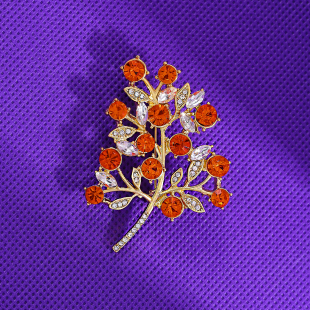 新款 大衣胸花高档别针饰品 小众设计植物胸针简约时尚 气质百搭西装