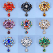 欧美热销时尚 夸张气质胸针高档精致优雅西装 礼服胸花饰品别针固定