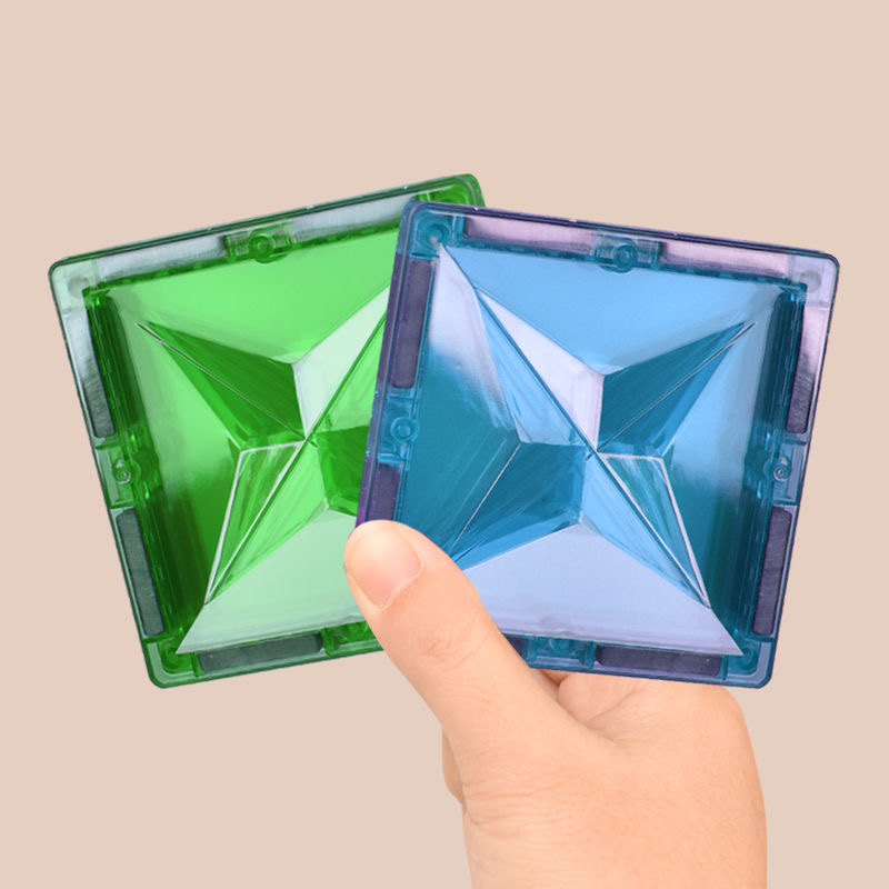 钻面彩窗磁力片补充装散片儿童益智玩具磁性拼搭积木生日礼物