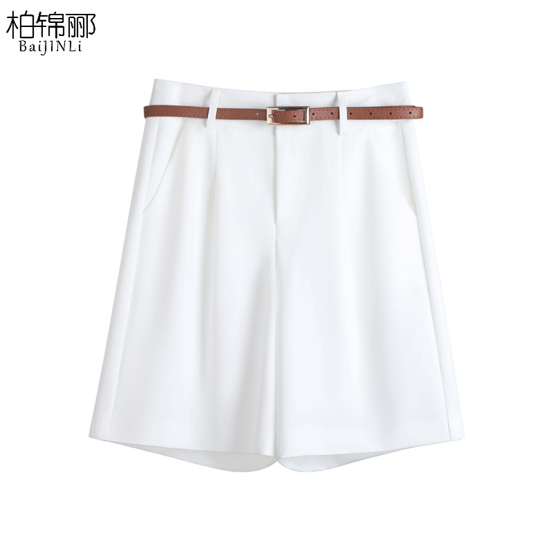 白色西装短裤女款夏季2025新款薄款休闲裤中裤夏天五分裤爆款裤子