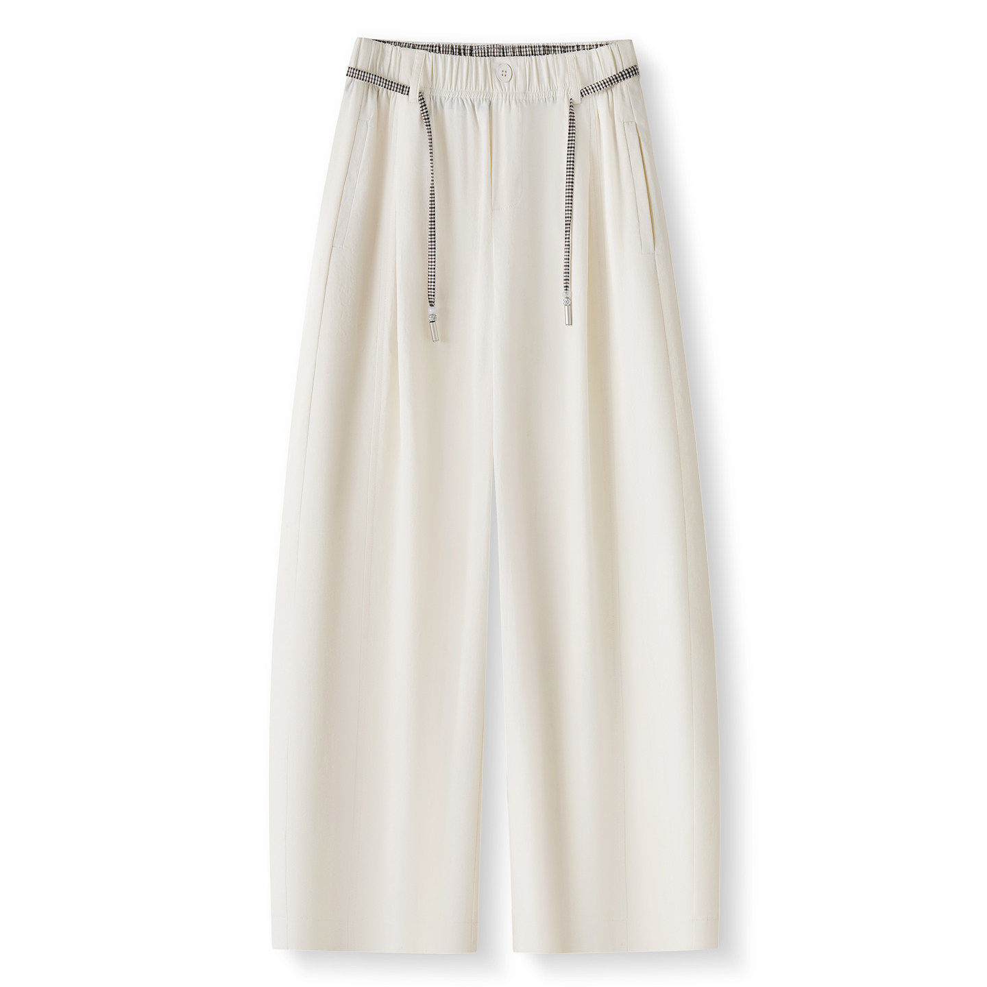 白色休闲裤女2026春夏新款工装长裤宽松垂感显瘦百搭时尚弯刀裤子