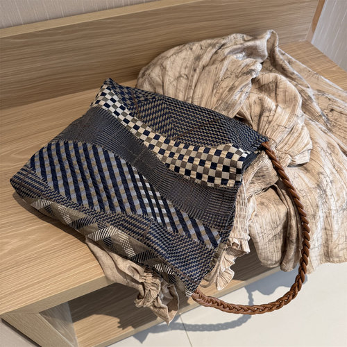 【美术生几何包】复古拼接布包