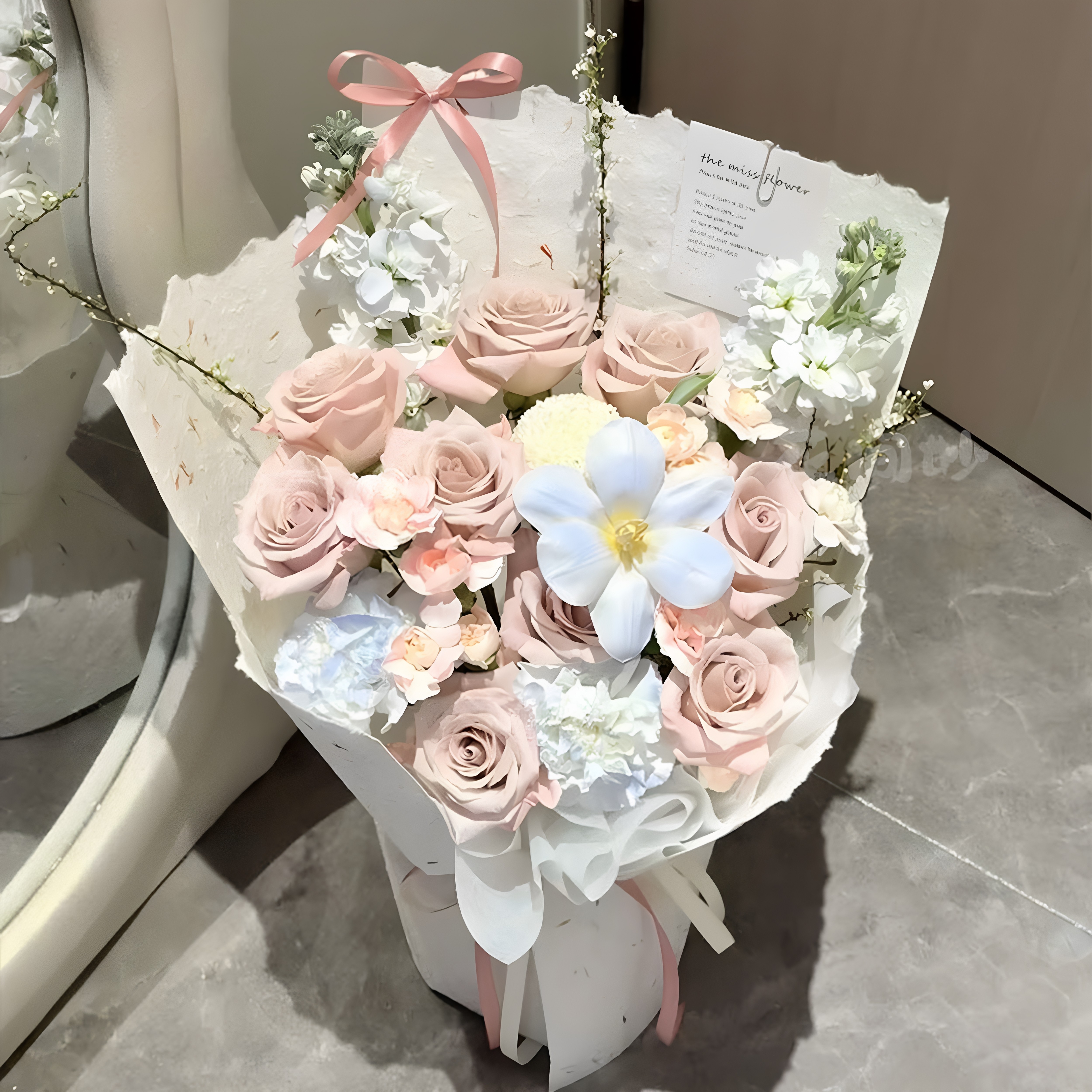 ins曼塔永生花仿真香皂玫瑰花束