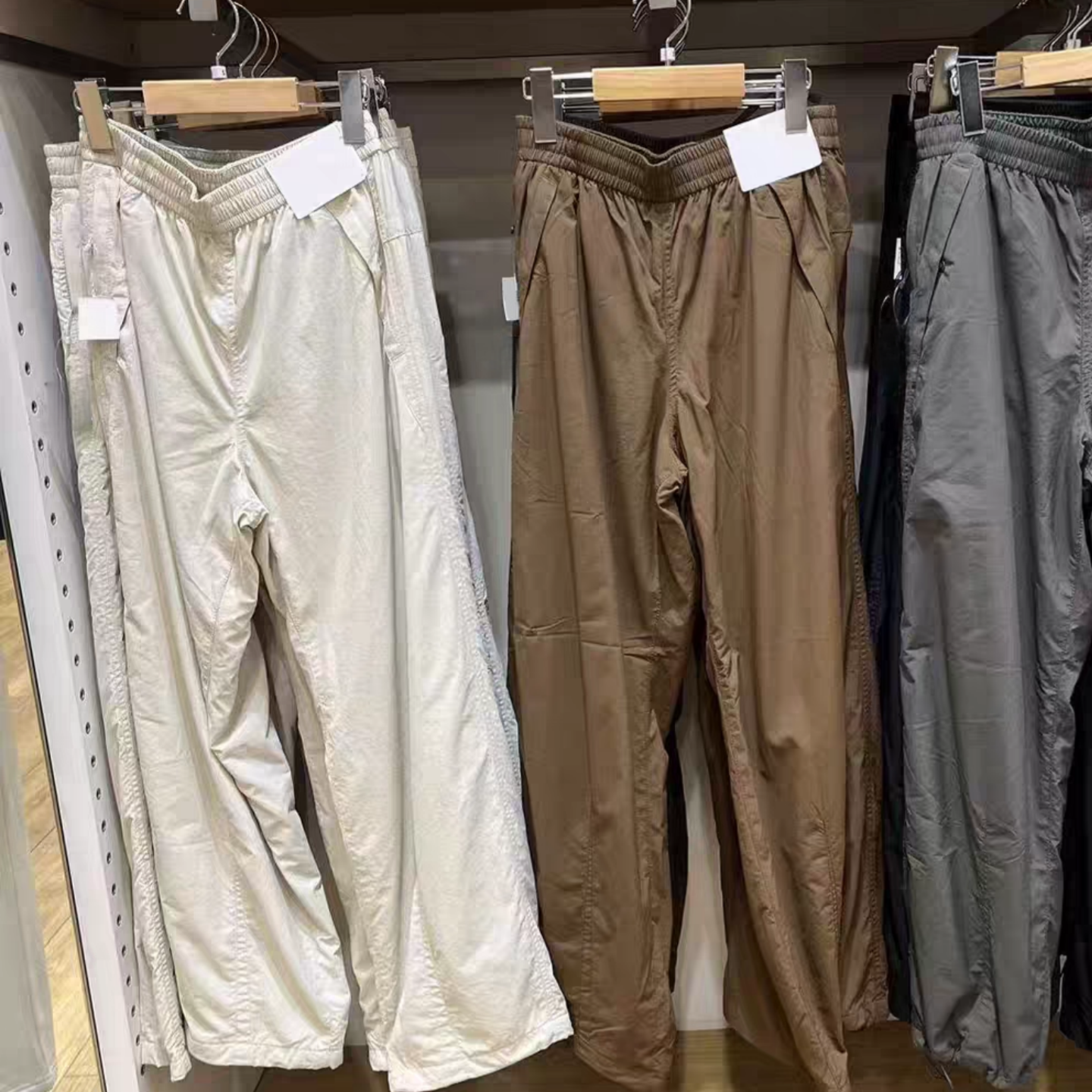 女装保暖伞兵裤休闲直筒阔腿裤长裤加绒工装束脚裤秋冬新款479402