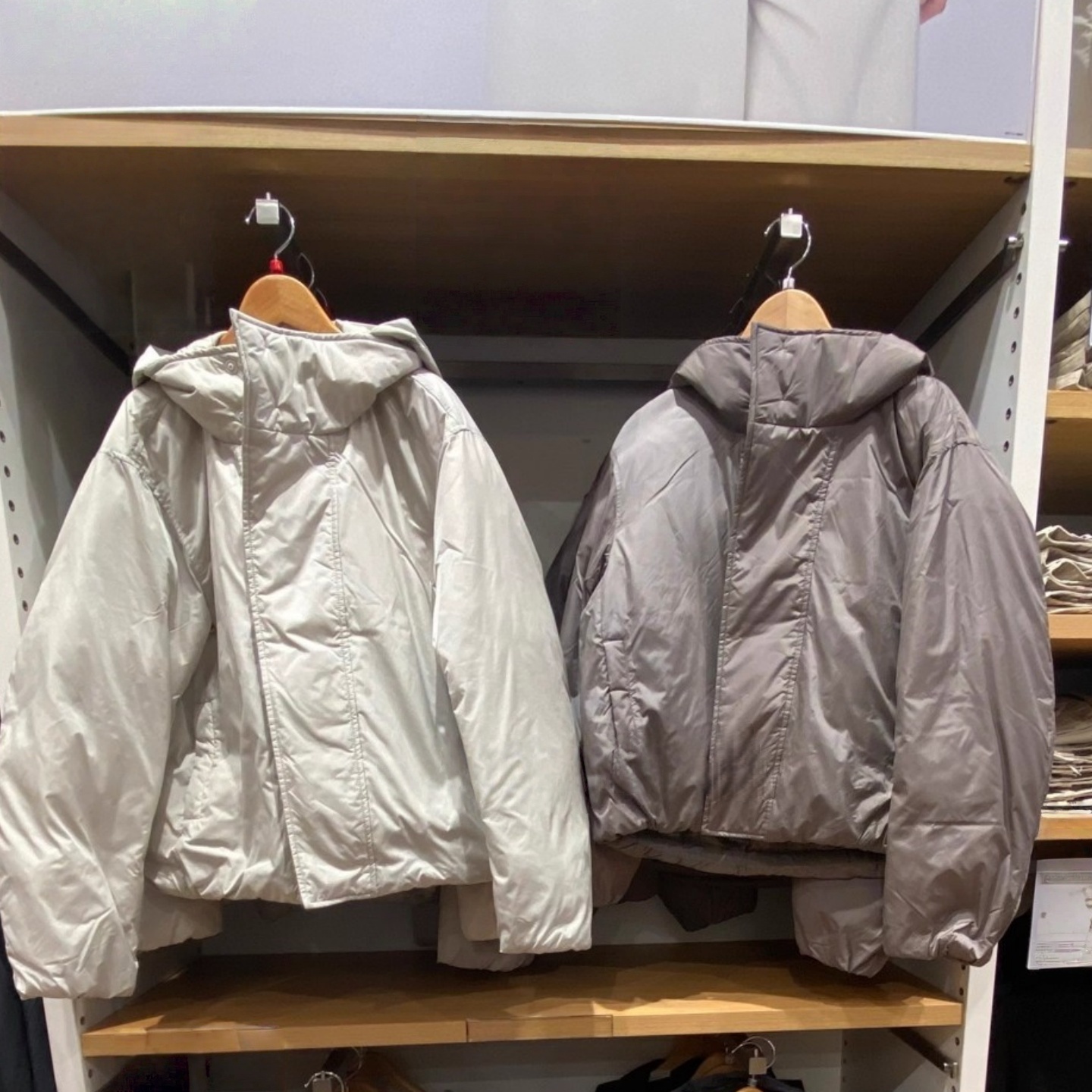 日系女装男装保暖夹棉空气棉服连帽外套加厚棉衣秋冬季新款480064