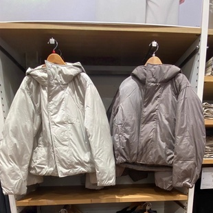 日系女装男装保暖夹棉空气棉服连帽外套加厚棉衣秋冬季新款480064