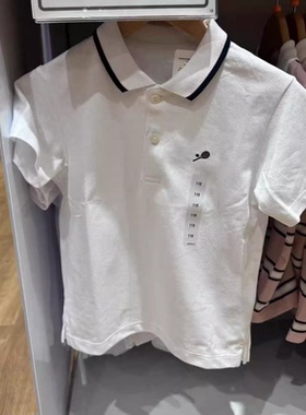 日系夏童装男童女童快干POLO衫休闲短袖刺绣百搭T恤474645/474644