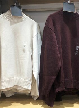 男装女装休闲高领针织衫长袖套头毛衣宽松毛衫秋冬季新款479733