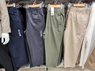 446759 日单春季 流行休闲裤 水洗休闲直筒九分裤 456930 男款