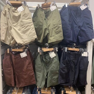 男装 470617 大口袋工装 尼龙休闲宽松运动裤 463870 短裤 日系夏季