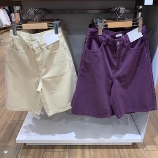 牛仔风百慕大式 春夏新款 短裤 直筒裤 476946 休闲百搭中裤 日单女装