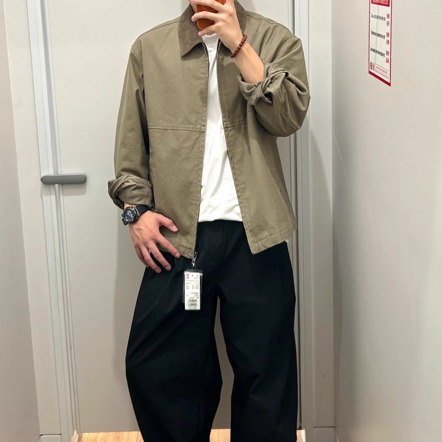 男女款休闲拉链牛仔短茄克水洗外套巴恩风翻领夹克480827/478230