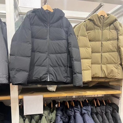 日单新款冬季男装无缝羽绒连帽外套羽绒服保暖防水防风上衣470077