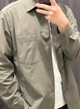 日系男/女装空气层快干轻型衬衫式茄克工装休闲夹克外套464917