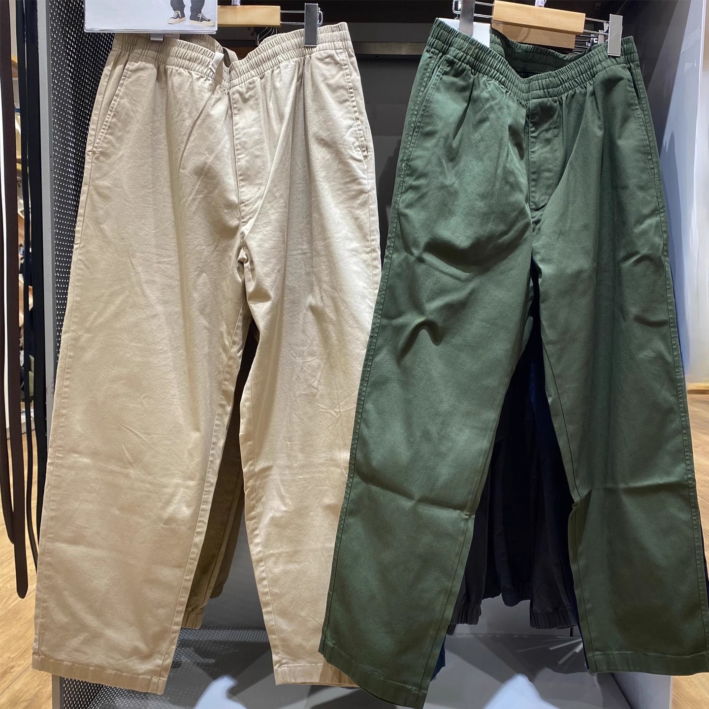 日系新款2025男装弹力棉质舒适九分裤宽松直筒轻薄长裤裤子479134