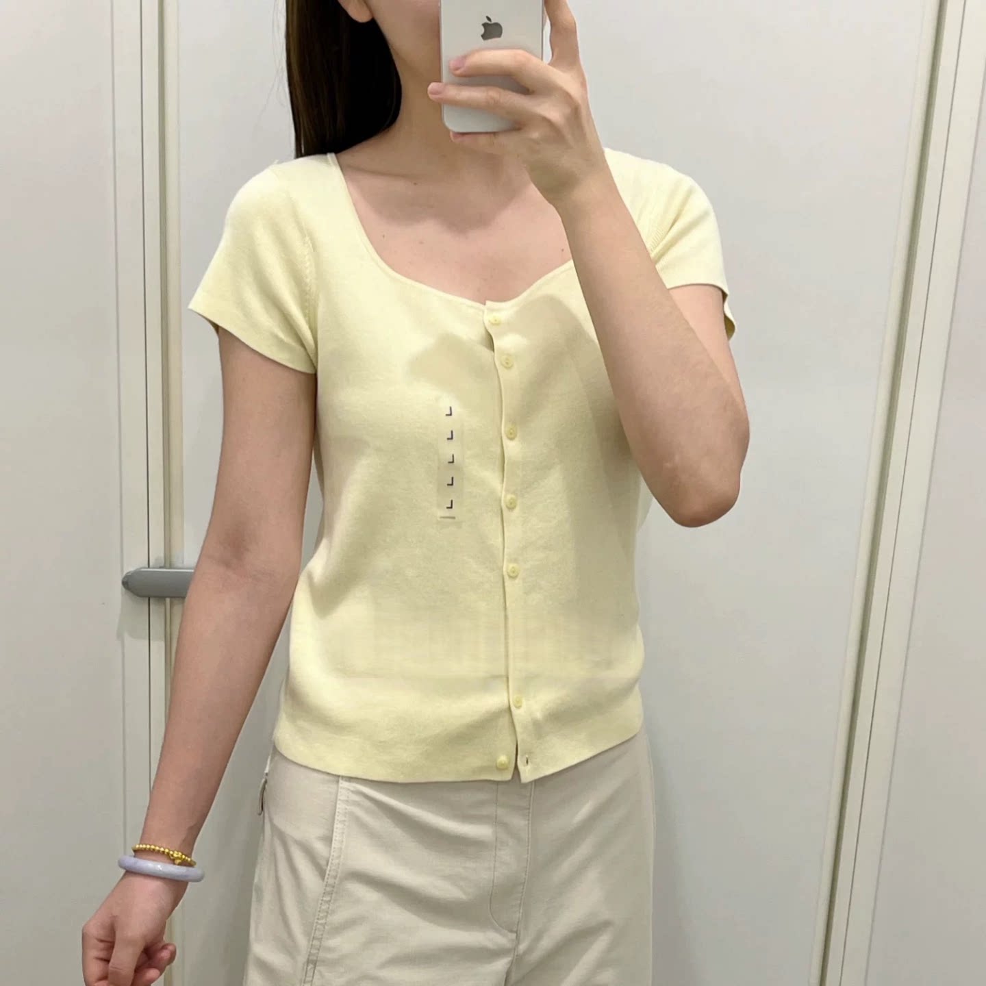 夏季女装棉莫代尔混纺圆领针织开衫短袖毛衣毛衫百搭外套487001