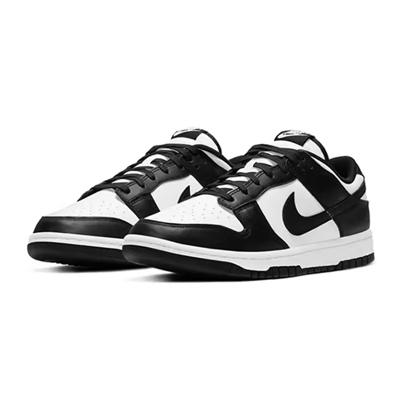 啵波体育 Nike Dunk low 黑白熊猫 防滑耐磨 低帮板鞋 DD1391-100