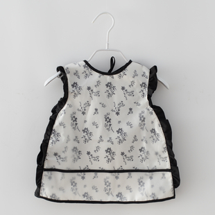 可爱罩衣宝宝吃饭防水防油反穿衣婴儿外穿反穿衣 夏季 女童新款 无袖