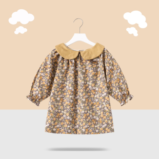 纯棉加长婴儿围裙宝宝外穿新款 洋气罩衣儿童吃饭防水防脏护衣 秋季