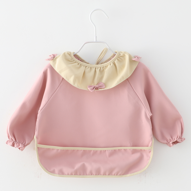 女童新款吃饭防水罩衣