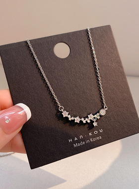 个性小众星星项链女夏季锁骨链2026年新款潮轻奢微镶高级感气质女