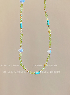 百搭简约风串珠项链女轻奢小众设计感锁骨链ins高级感气质脖颈链