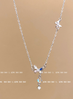 冷性风轻奢设计感蝴蝶钛钢项链女时尚气质高级感小众百搭颈链项饰
