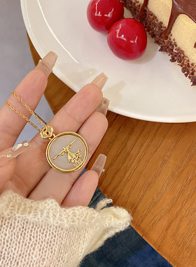 2026年新款国潮钛钢项链女齐天大圣吊坠网红气质个性锁骨链设计感