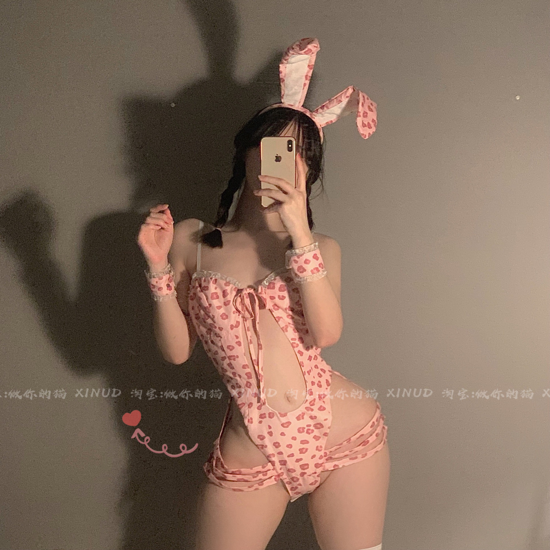 做你的猫：小兔兔可以舔一口吗?原创设计免女郎制服性感连体套装