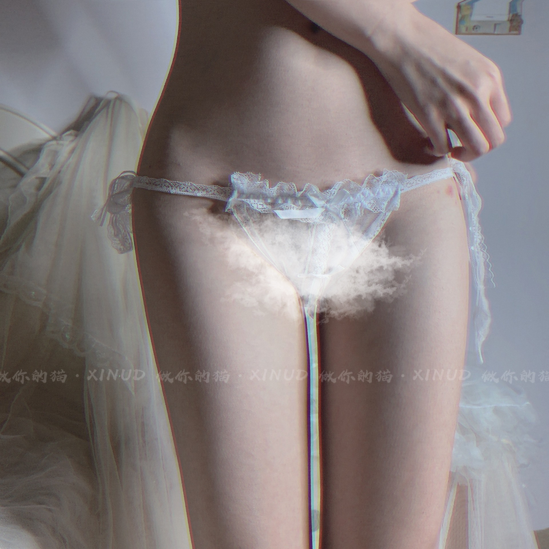 做你的猫男友礼物蝴蝶结丁字裤