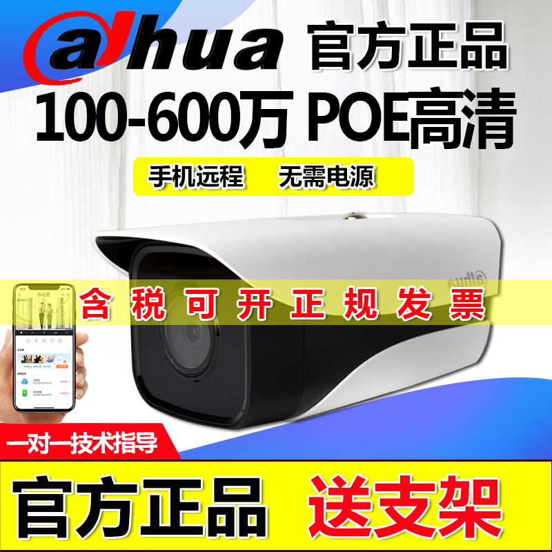 大华摄像头poe供电监控枪机200万室外400万600 IPC-HFW2433M-I1 电子/电工 家用网络摄像头 原图主图