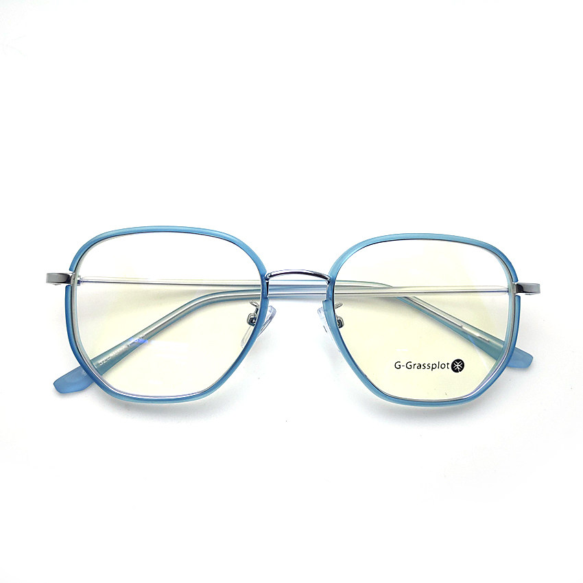 G-Grassplot个性青色超轻眼镜框架时尚好看磨砂防滑鼻托 验光配镜