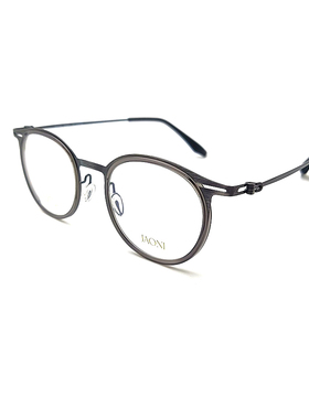 JAONI 2010枪灰色纯钛近视眼镜框架拉丝工艺佩戴有质感显气质超轻
