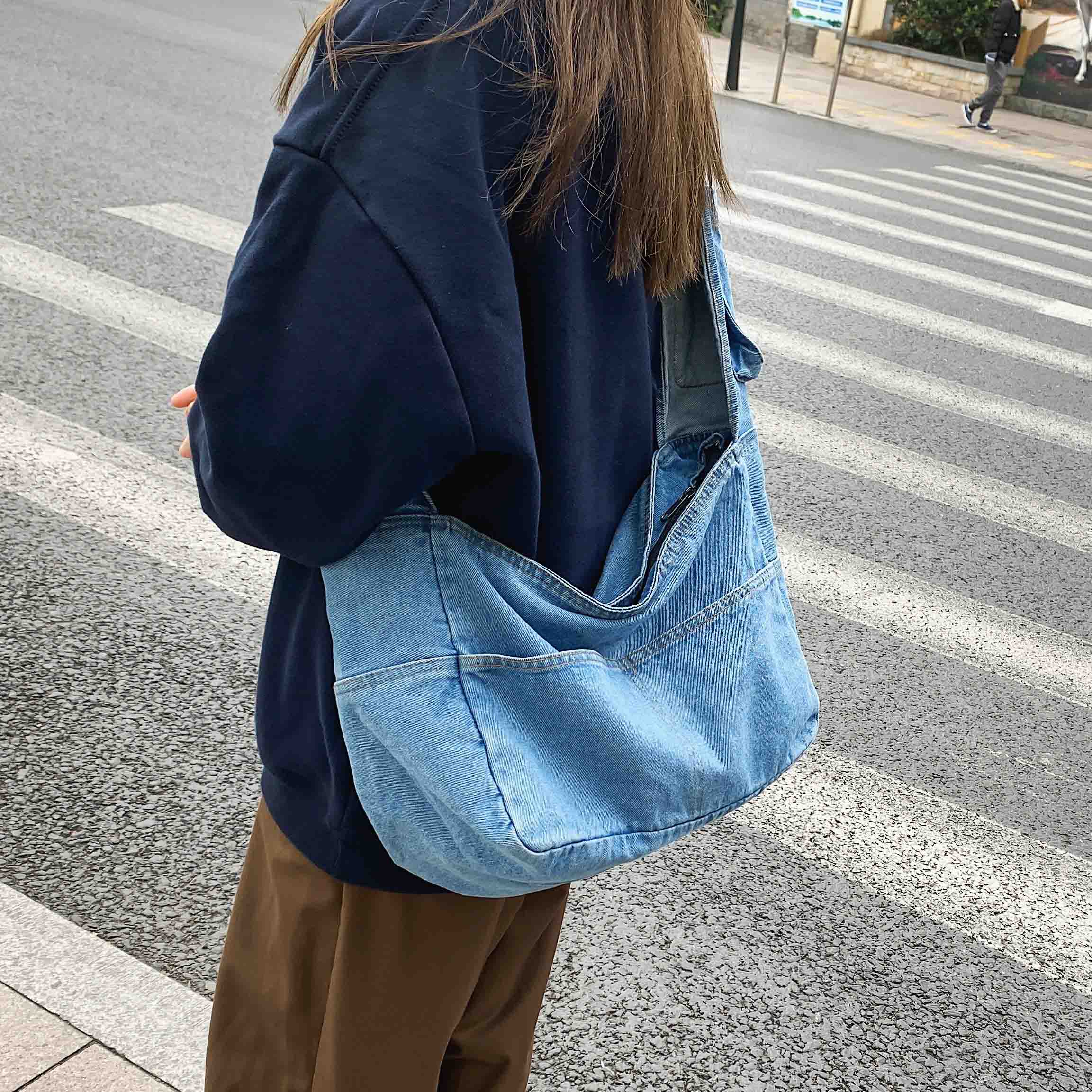 斜挎单肩布包小清新通勤女托特包图片